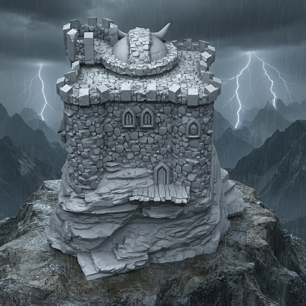 5pcs Modular Skull Castle Sets for Tabletop Games